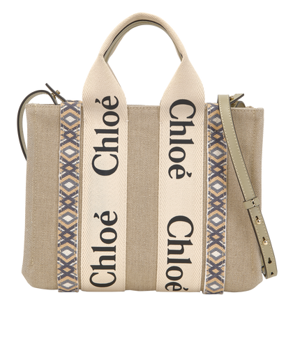 Small Woody, &pound;450, Handbags, Beige, Canvas, Front view